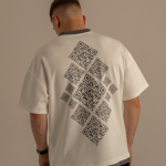Уцінена футболка QR-орнамент #1 молочна