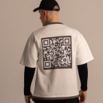 Уцінена футболка QR молочна